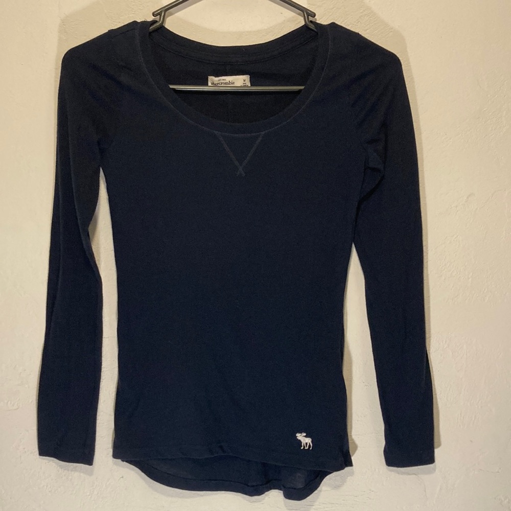 Abercrombie Kids Girls Medium Long-sleeve Moose Logo Shirt